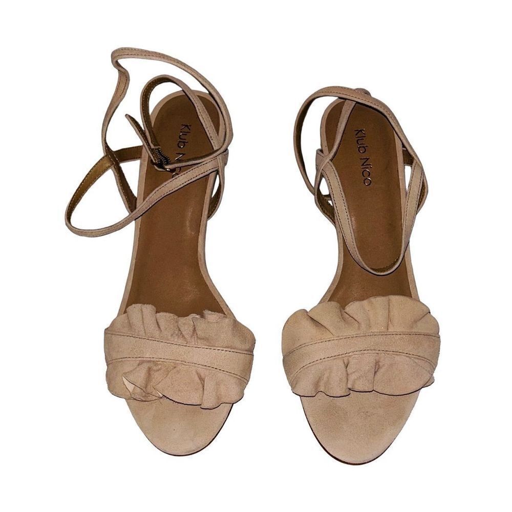 Klub Nico Ansley Tan Strappy Heels Size 8 - Picture 4 of 6